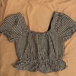 NWOT Gingham crop top